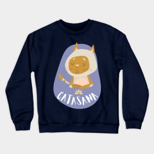 Kitty Cat Yoga Asana Poses Crewneck Sweatshirt